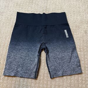 Gymshark Womens Black Gray Adapt Ombre Seamless Bike Shorts S/M Yoga Workout